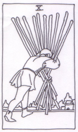 Vedeževalske tehnike: Vedeževanje in razlaga tarot karte desetica palic